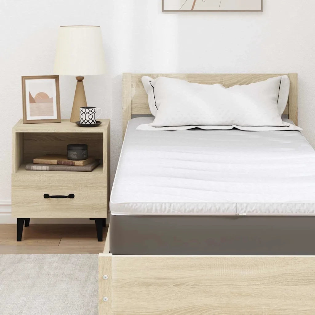Topper per materasso Bianco 70 x 200 cm Tessuto a maglia 4106401