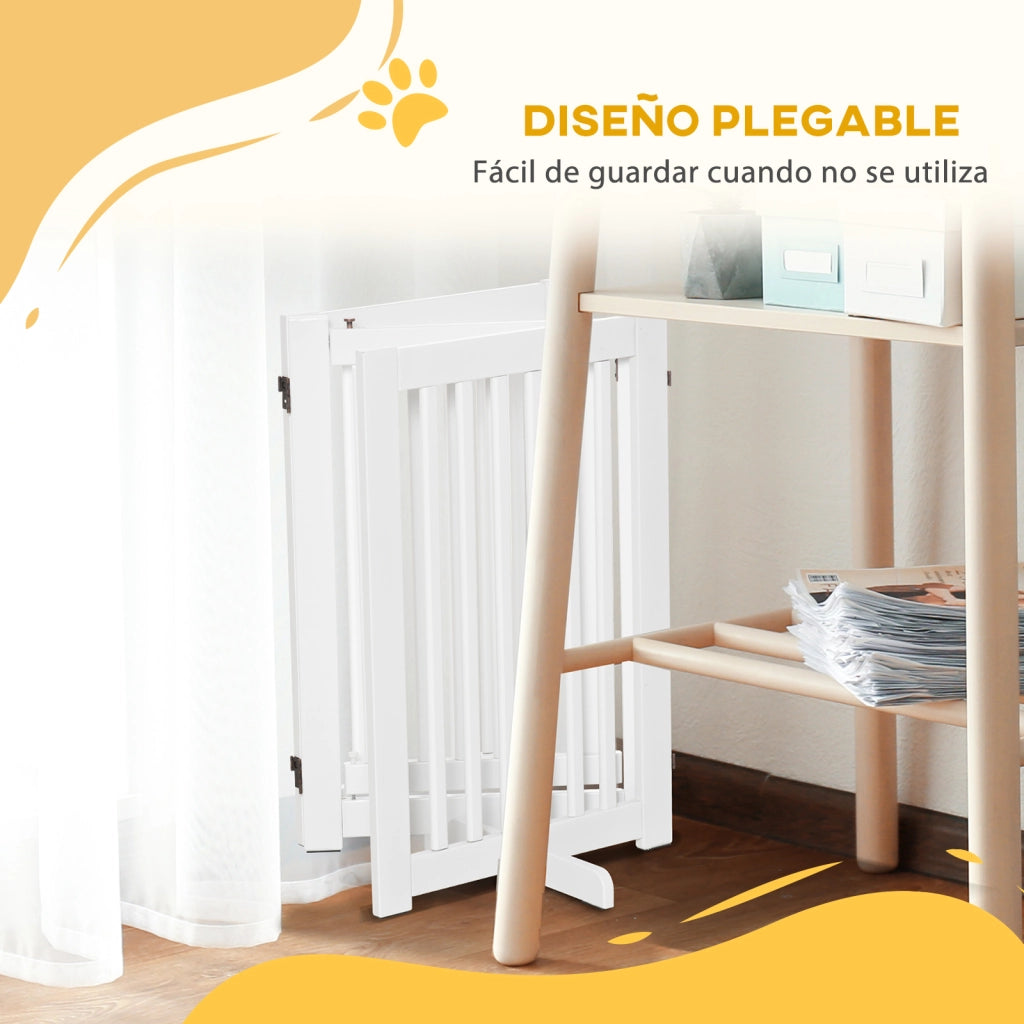 Cancello per animali da compagnia ¨C Minimal ¨C Bianco 155x35.5x76 cm