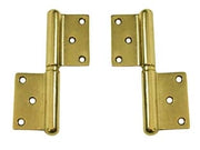 CERNIERA IN GROSSEZZA IN OTTONE LUCIDO- - mm.140 DX - 2 pezzi