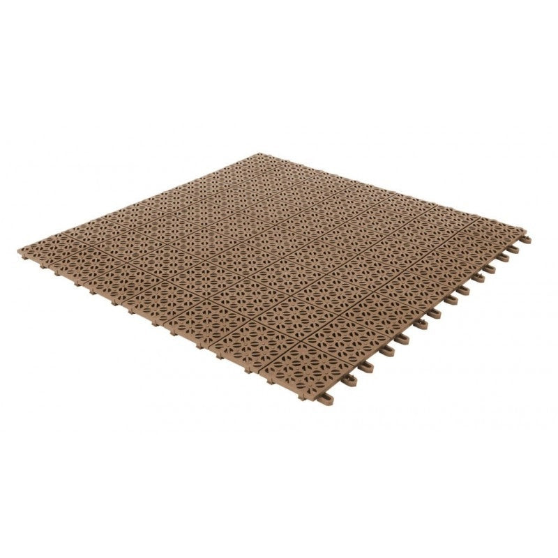 Set da 50 Piastrelle in Plastica Flessibili Drenanti 55,5 x 55,5 cm da Esterno Giardino 15,4 m2 colore: Beige