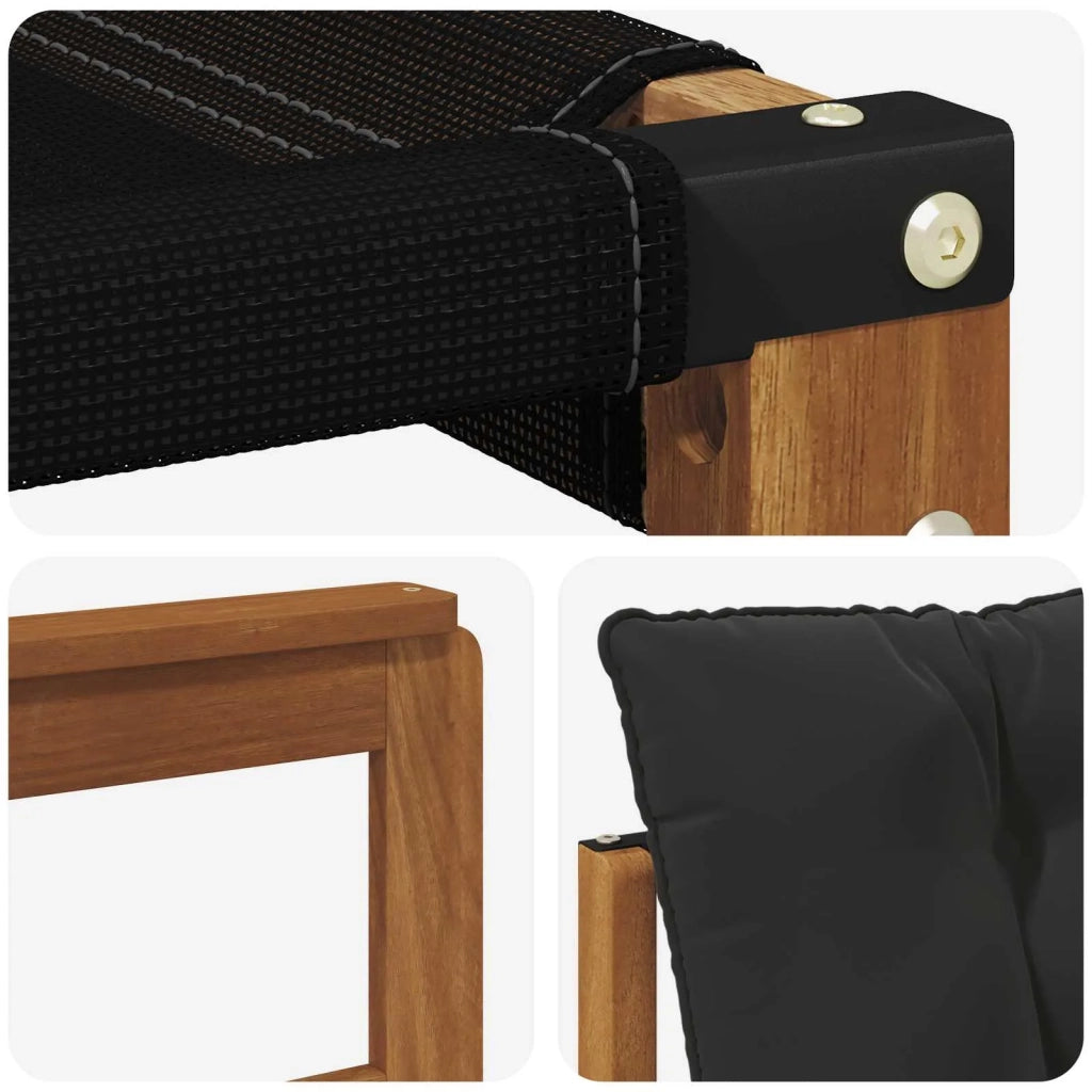 Set di divani da esterno con cuscino 8 pcs Naturale e Nero 3368779