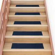Tappetini per scale autoadesivi 30 pz 76x20 cm blu navy rettangolari 3365731