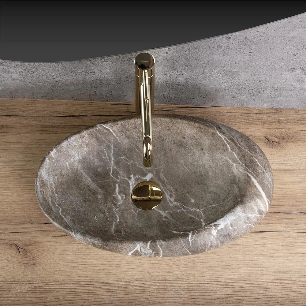 Lavabo Da Appoggio Rea Roxy B Stone Nature