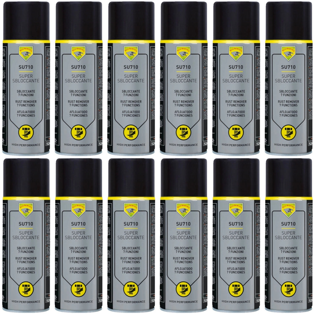 12X Lubrificante Supersbloccante Spray 400 ml – Sbloccante Protettivo Idrorepellente Dielettrico Multiuso per Bulloni, Meccanismi e Contatti Elettrici