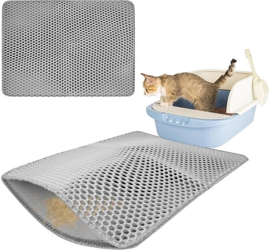 Tappeto per gatto 59,5 x 44,5 cm - Materiale EVA - Antiscivolo - Doppia lastra - Assorbente shock - Design duraturo - Sfregiatore per gatti