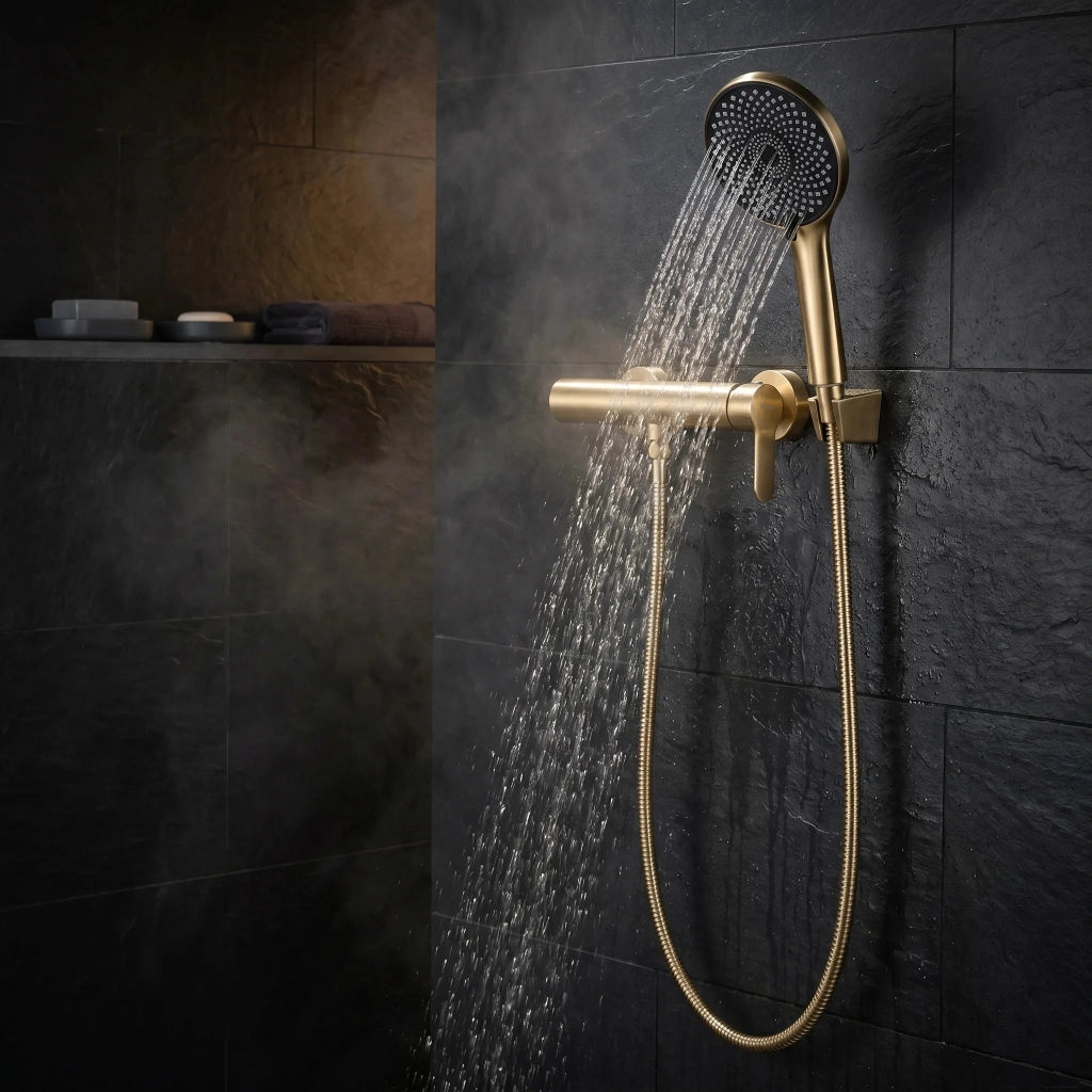 Rubinetto Doccia Rea Arcos Brush Gold