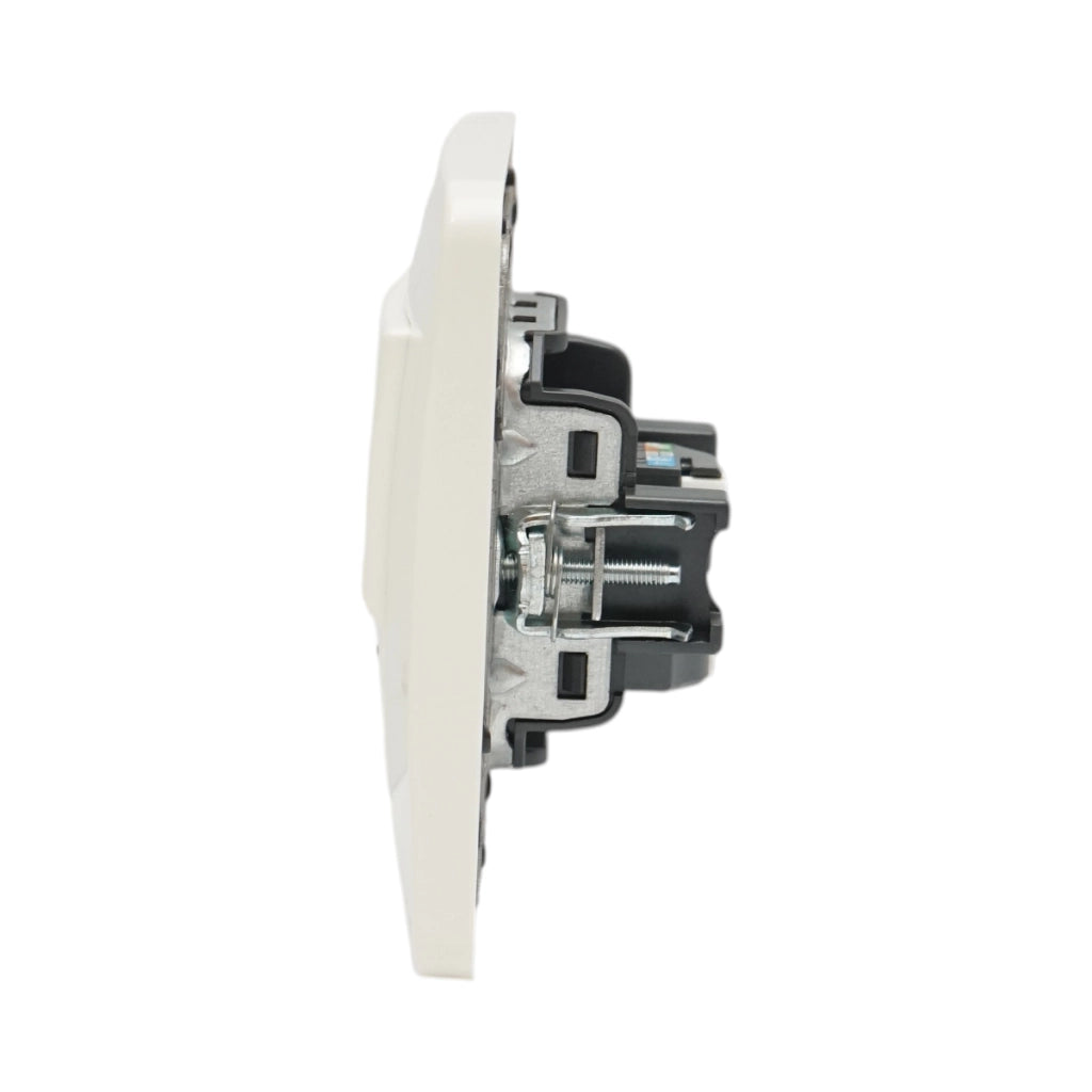 Presa internet RJ45 bianca da incasso PC 80x80mm