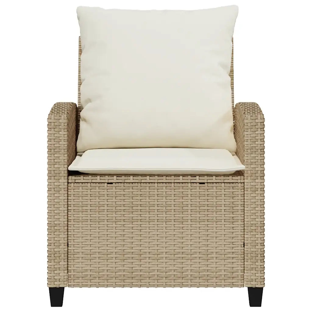 Set Divano da Giardino 4 pz con Cuscini Beige in Polyrattan 4103867