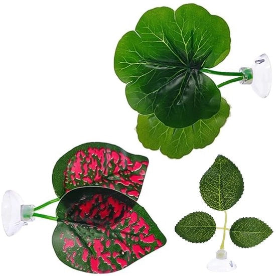 Decorazione per Acquario - Pianta Artificiale - Foglia Sospesa per Betta - Luogo di Riposo Leggero - Pianta Finta - Ideale per Pesci Betta - Decorazione Sottomarina