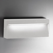 Bottom Lampada da parete LED design rettangolare in alluminio bianco opaco 8,5W IP54 3000K 729lm, ideale per illuminazione residenziale
