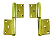 CERNIERA IN GROSSEZZA IN OTTONE LUCIDO- - mm.140 SX - 2 pezzi
