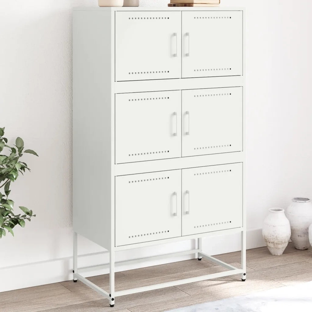 Credenza | Madia | Buffet da pranzo | Armadio da pranzo Bianca 68,5x38,5x123,5 in Acciaio