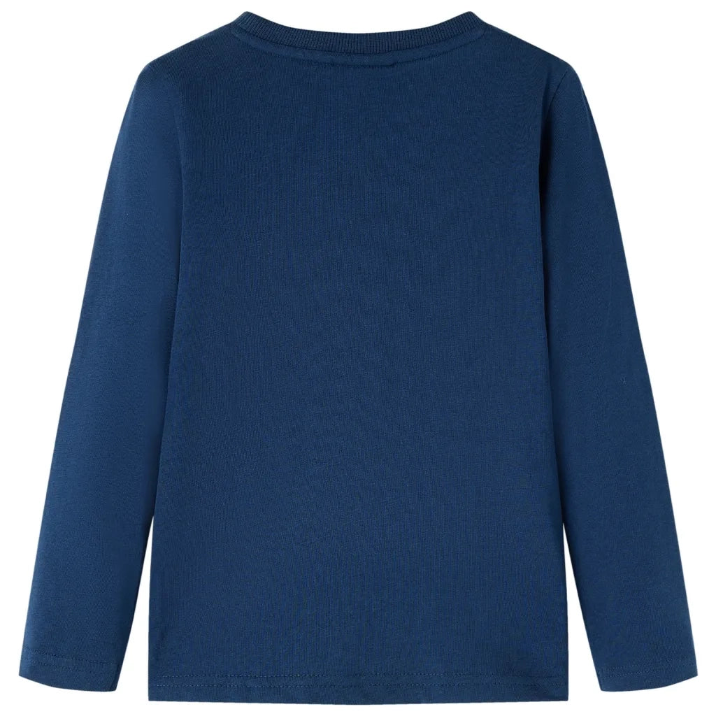 Maglietta da Bambino a Maniche Lunghe Blu Marino 92