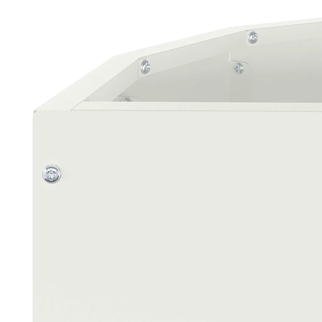 Fioriera | Cassetta per fiori | Vaso Bianco 60 x 30 x 50 cm Acciaio