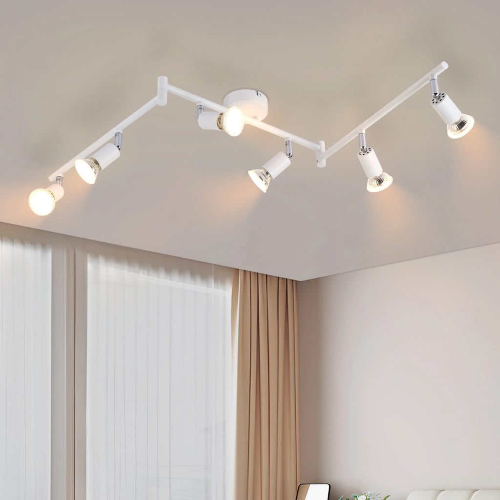 ZMH Faretto da soffitto bianchi orientabili 330° moderni GU10 per camera letto soggiorno interno