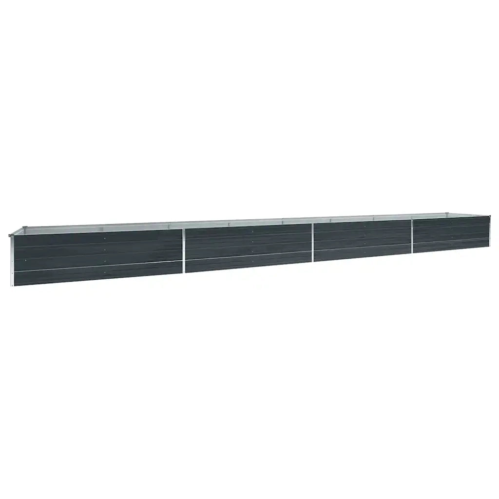 Letto Rialzato in Acciaio Zincato 600x80x45 cm Antracite 47075