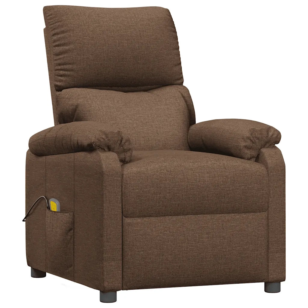 Poltrona Massaggiante Marrone in Tessuto 322458