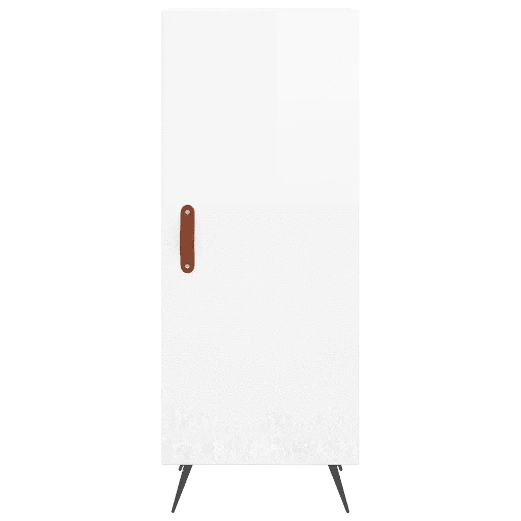 Credenza 34,5x34x180 cm in Legno Multistrato Bianco Lucido 3198763