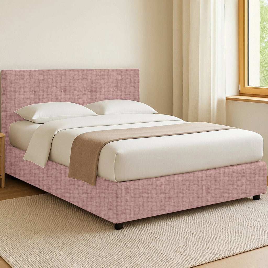 Chichester, Letto Singolo Sfoderabile Made in Italy, Rosa