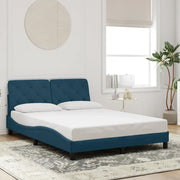 Giroletto senza Materasso-Struttura Letto Blu 120x200 cm in Velluto