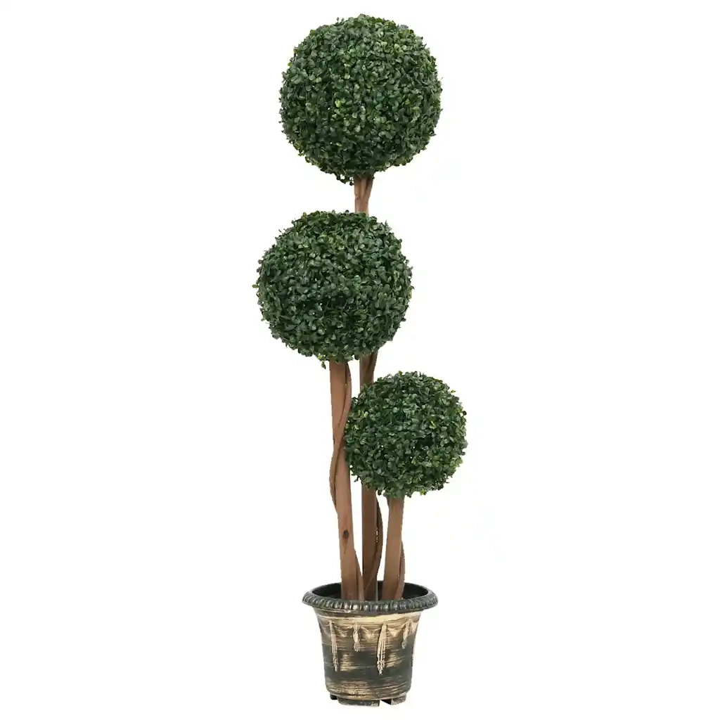 Pianta di Bosso Artificiale a Sfera con Vaso-Piante Decorative Verde 119 cm