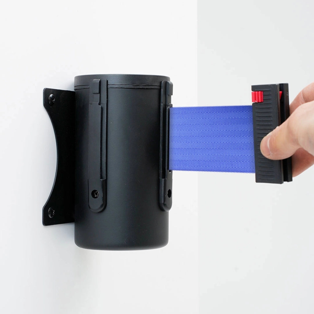 Tendinastro da Parete 4 m con Clip di Chiusura Nastro Blu