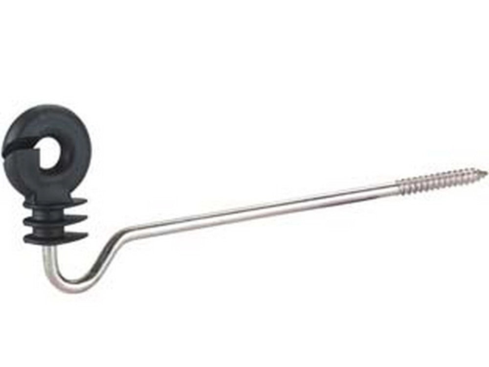 10pz isolatore elettrorecinzione ad anello vite lunga legno vite zincata cod:ferx.fer442176
