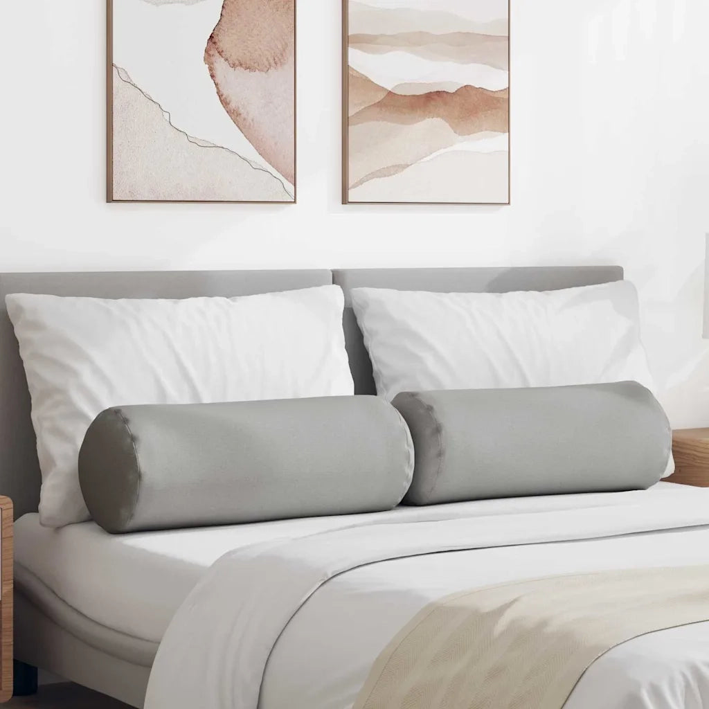 Cuscini a rullo 2 pcs Grigio Nuvola Ø 25 x 70 cm Tessuto 42014324
