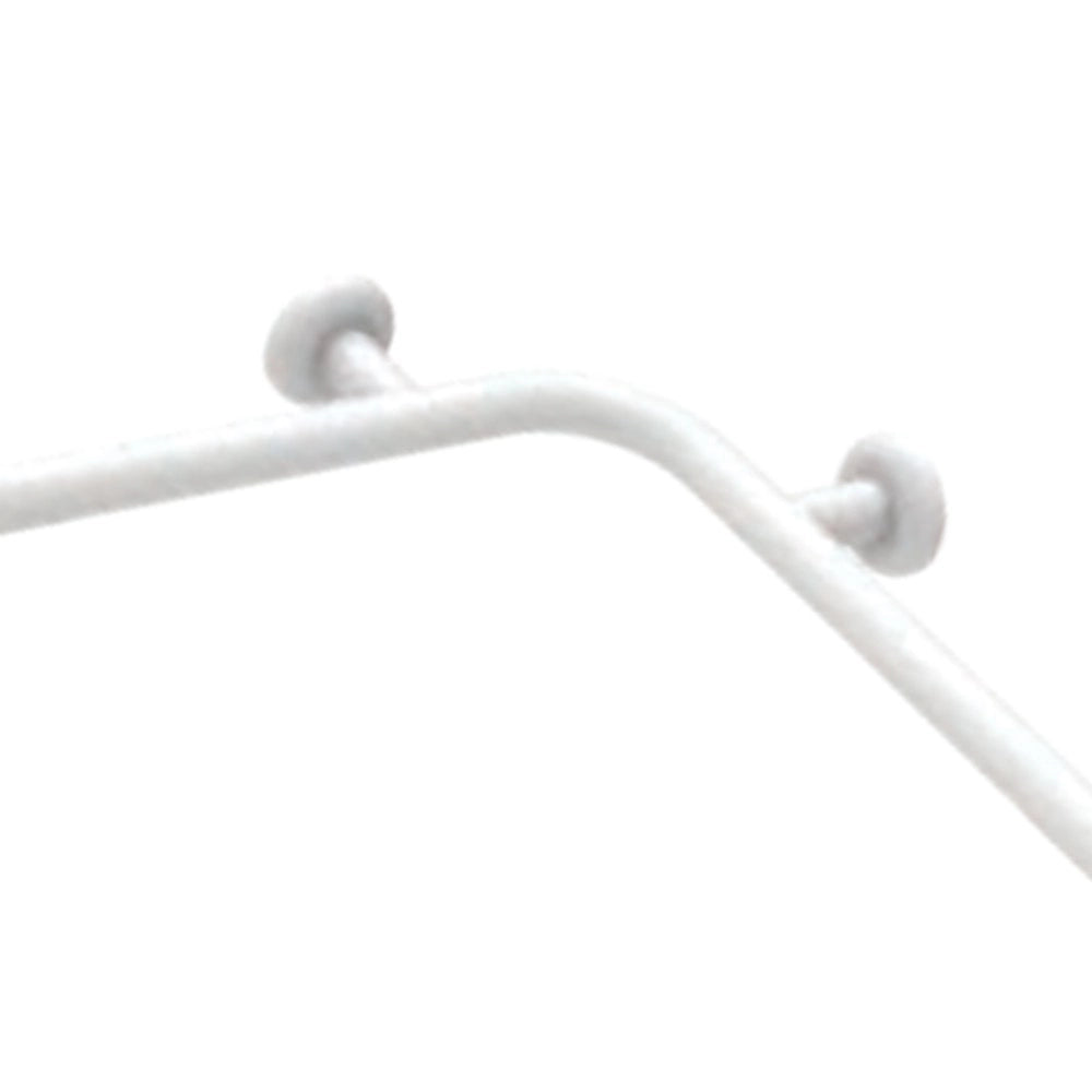 Angolare di sicurezza da cm 70x70 in acciaio rivestito in nylon bianco