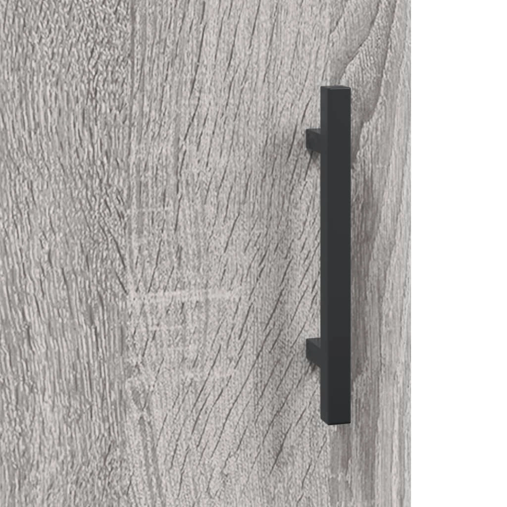 Buffet credenza cassettiera armadio mobile contenitore organizer cucina soggiorno salotto rovere Sonoma alto 69,5 x 34 x 180 cm legno ingegnerizzato grigio 02_0035590
