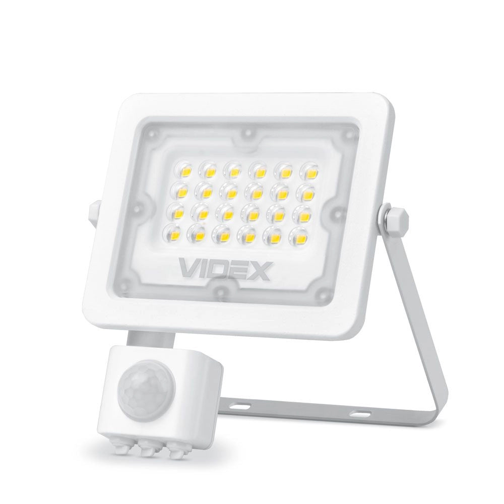Faretto LED 20W PIR 5000K 1800lm IP65 Videx LUCA bianco