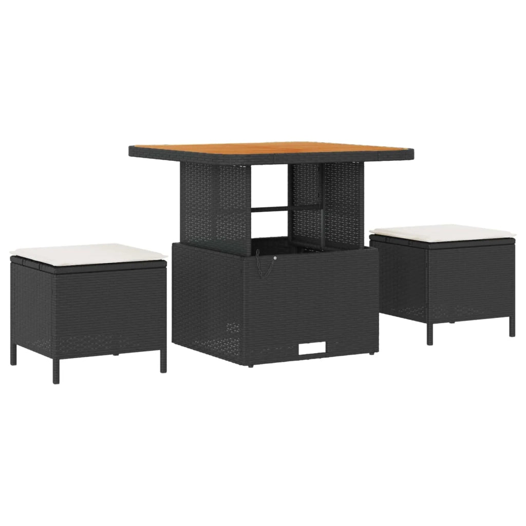 Set Divano da Giardino 8 pcs Nero polyrattan 3362855