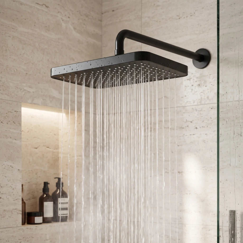 Soffione Doccia Rettangolare Rea Js-032 Black