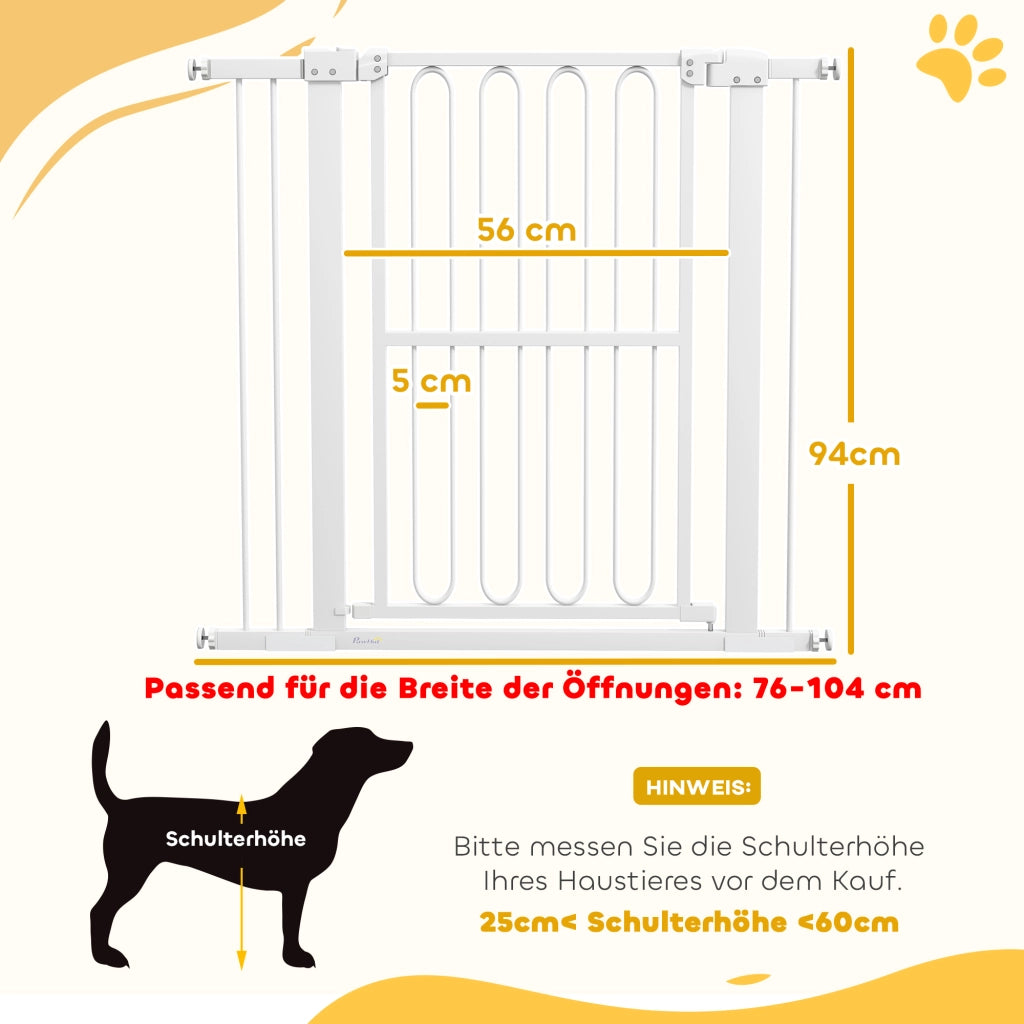 Cancello di Sicurezza per Cani ¨C Zephmum ¨C Grigio 76-104 cm