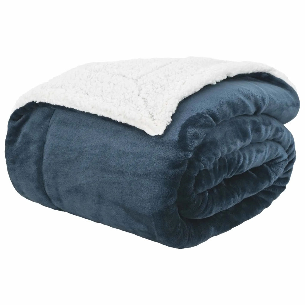 Coperta Blu navy 220 x 240 cm Panno 42016991