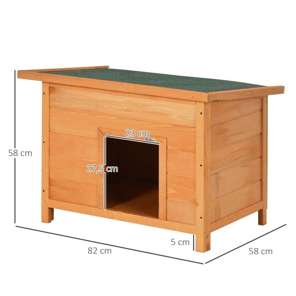 Cuccia per cani gatti in legno massello di pino ¨C Xylo ¨C tetto apribile bitumato 85x58x58 cm
