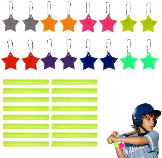 Set di Etichette di Avviso da 36 - Alta Visibilità - Hanger Riflettente - Cinture a Click - PVC Resistente - Impermeabile - Cinture Riflettenti