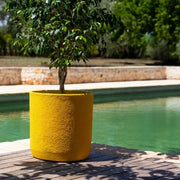 Vaso Cilindro effetto Bouclè cilbou 35 cm Colore: Verde