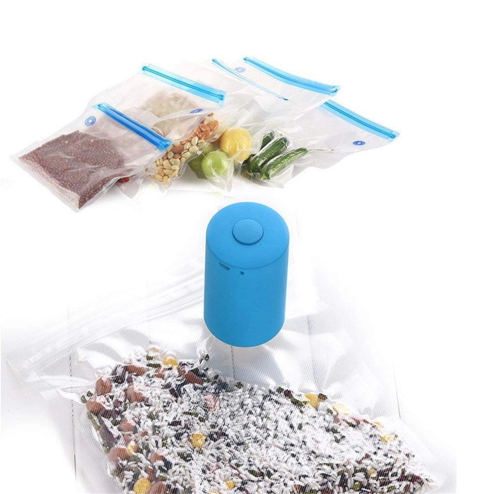 Trade Shop - Mini Macchina Sigillatrice Per Sottovuoto Chiudi Buste Alimenti Cibi + Sacchetti -