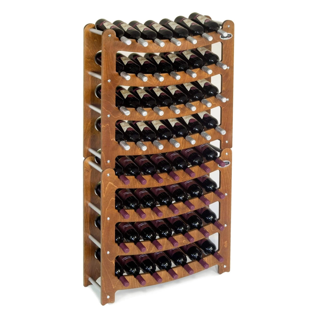 CANTINETTA - SOVRAPPONIBILE- IN LEGNO PORTA BOTTIGLIE VINO MODELLO SYRAH 28 BOTTIGLIE FINITURA ACERO L.75 x P.25 x H.75 100% FABBRICATO IN ITALIA