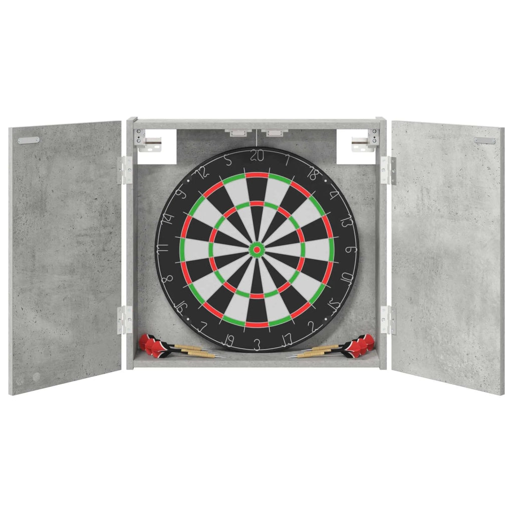 Armadio per Dartboard Grigio Cemento 56 x 12 x 53,5 cm 8006663