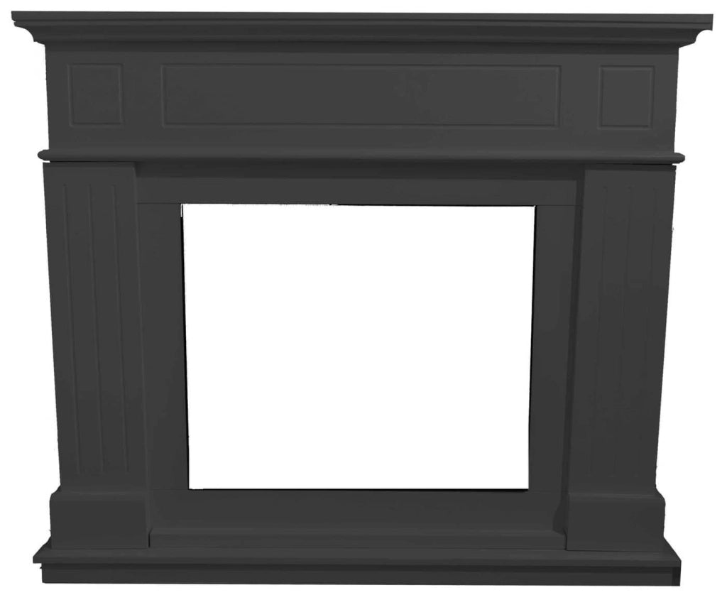 Cornice da Pavimento per Inserto Camino Elettrico 110x94,9x24,9 cm in MDF Sined Pienza Grigio