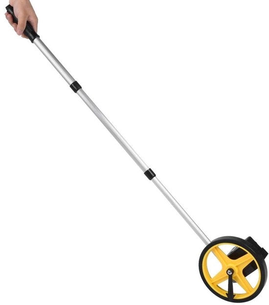 Misuratore di Distanza Portatile - Miniatore di Misurazione - Manubrio Telescopico - Materiale TPR - Misurazioni Precise - Lunghezza 0-9999,9 m