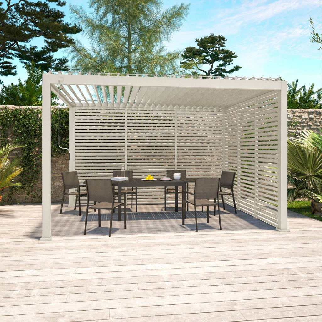 Persiana in alluminio da 1.3m per pergola a lamelle triomphe, beige