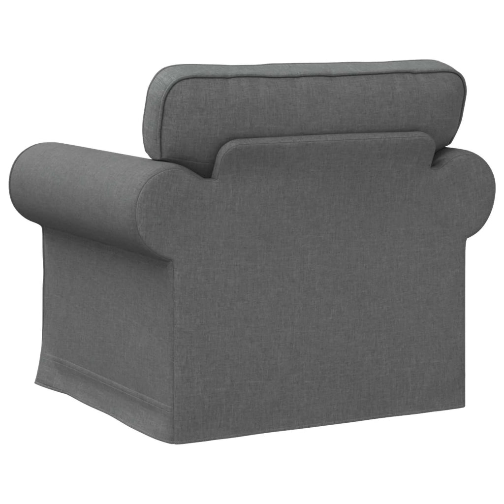 Divano Grigio scuro 215 x 82 x 80 cm Tessuto