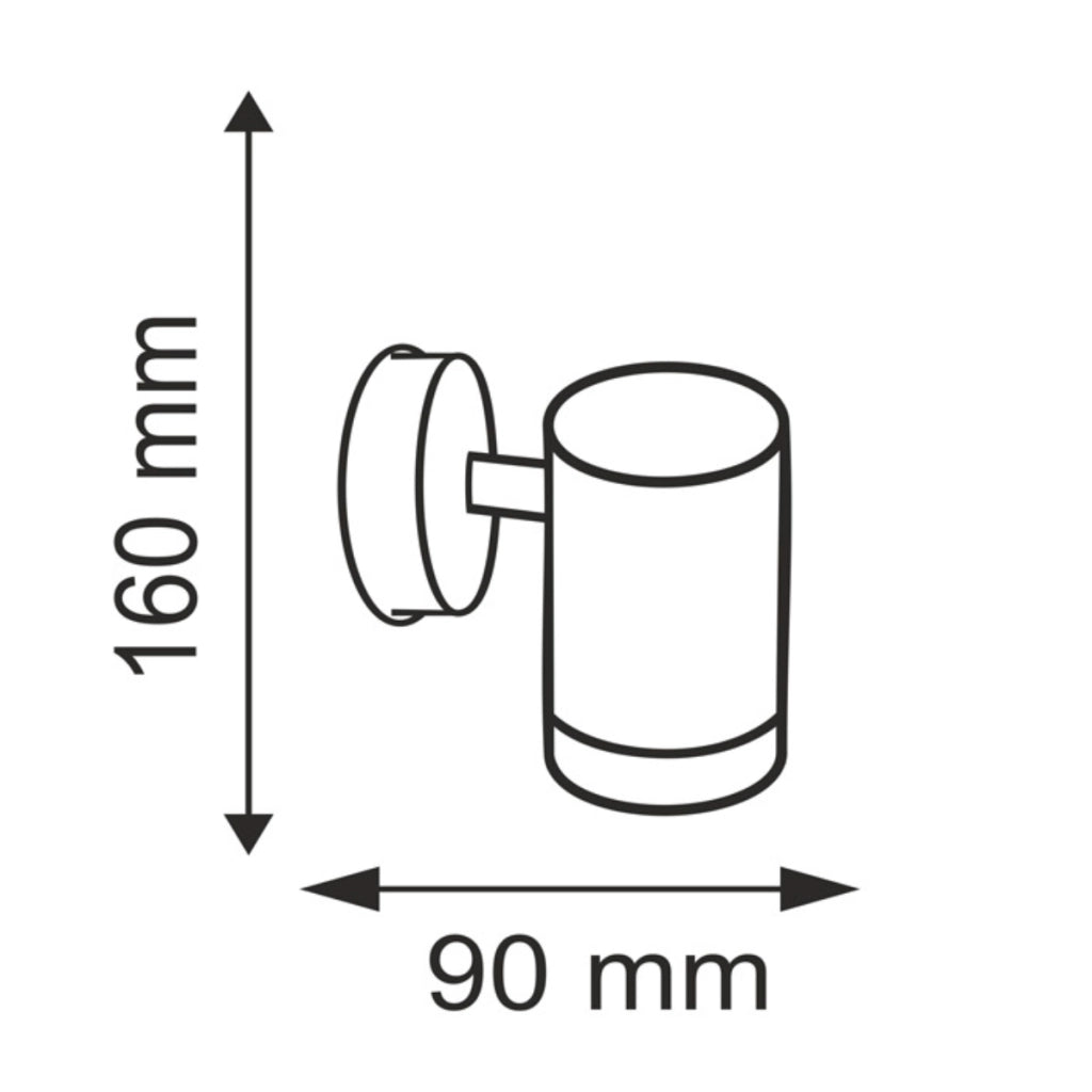 Applique esterna Polux OLIMP nera GU10 orientabile IP44