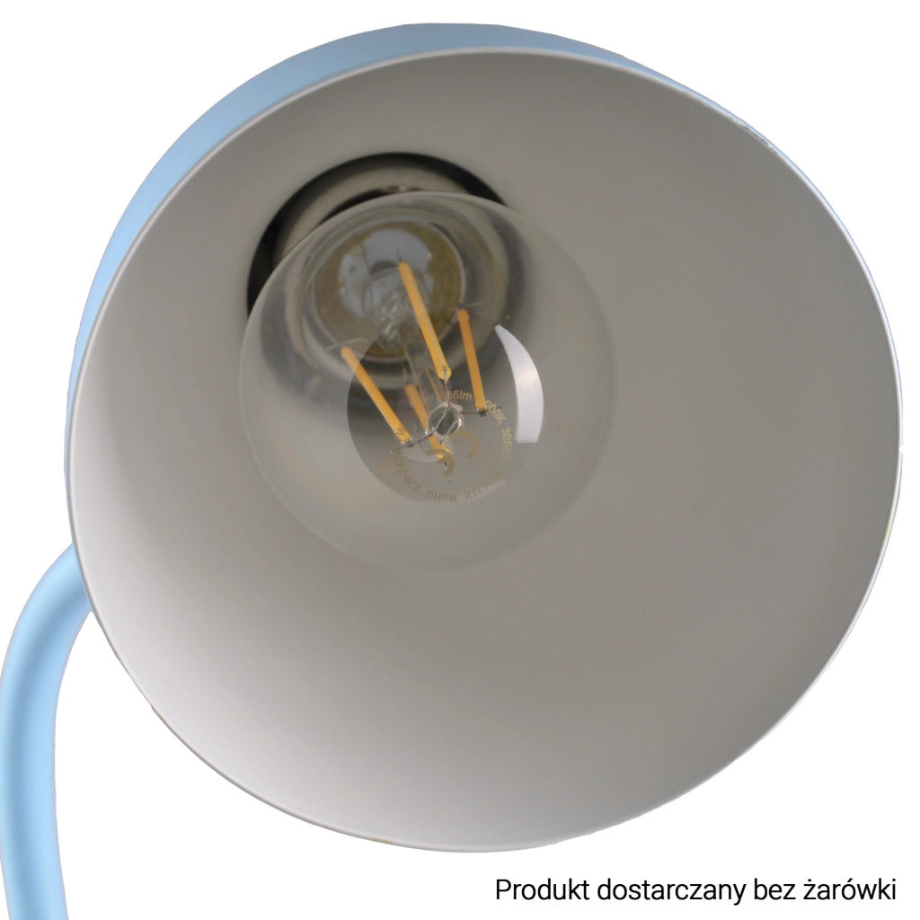 Lampada da scrivania Polux MIMI blu E27 metallo 50cm
