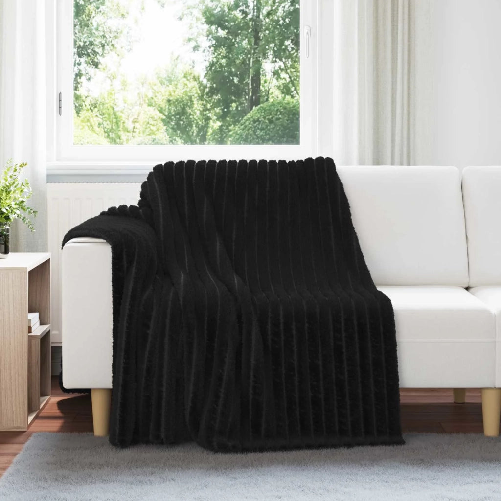 Coperte da Pile 6 pcs Nero 200 x 150 cm Panno 42016886