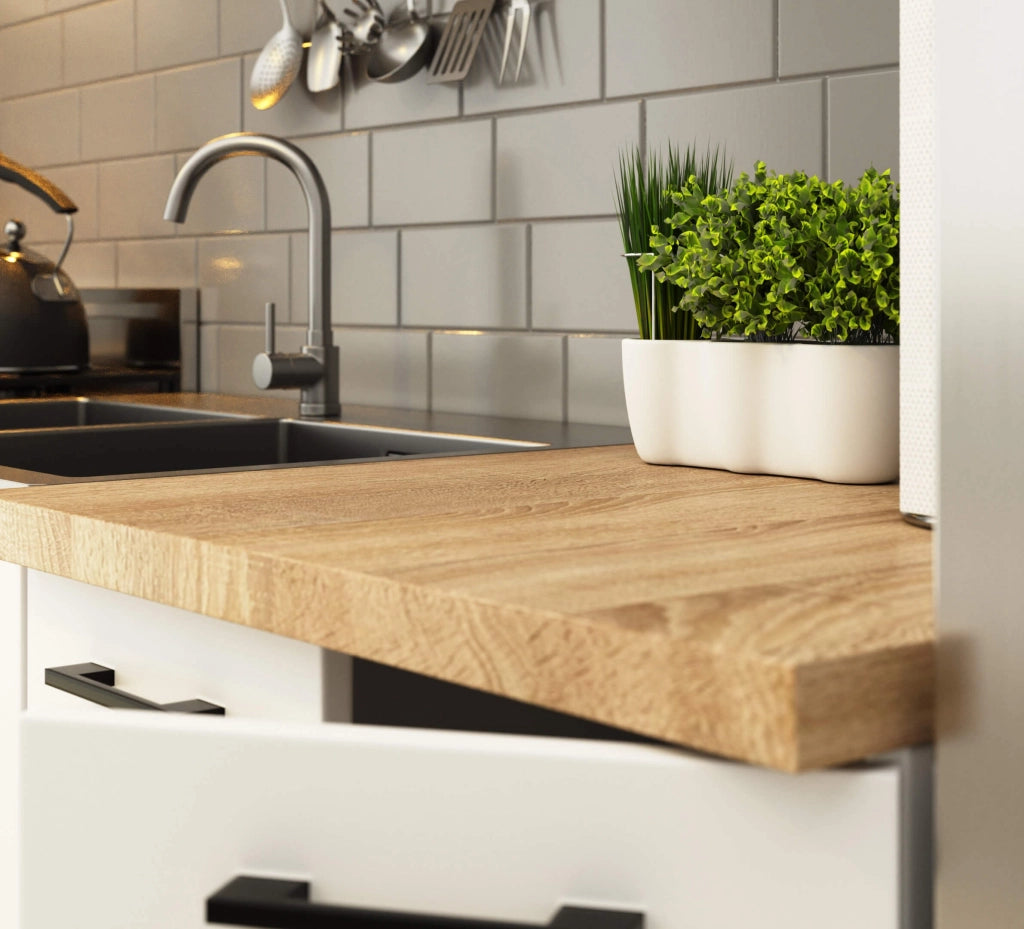 AKORD Set di Mobili da Cucina OLIWIA G2 240 cm Bianco 240 cm 10 ante 6 cassetti 240x46x203 cm