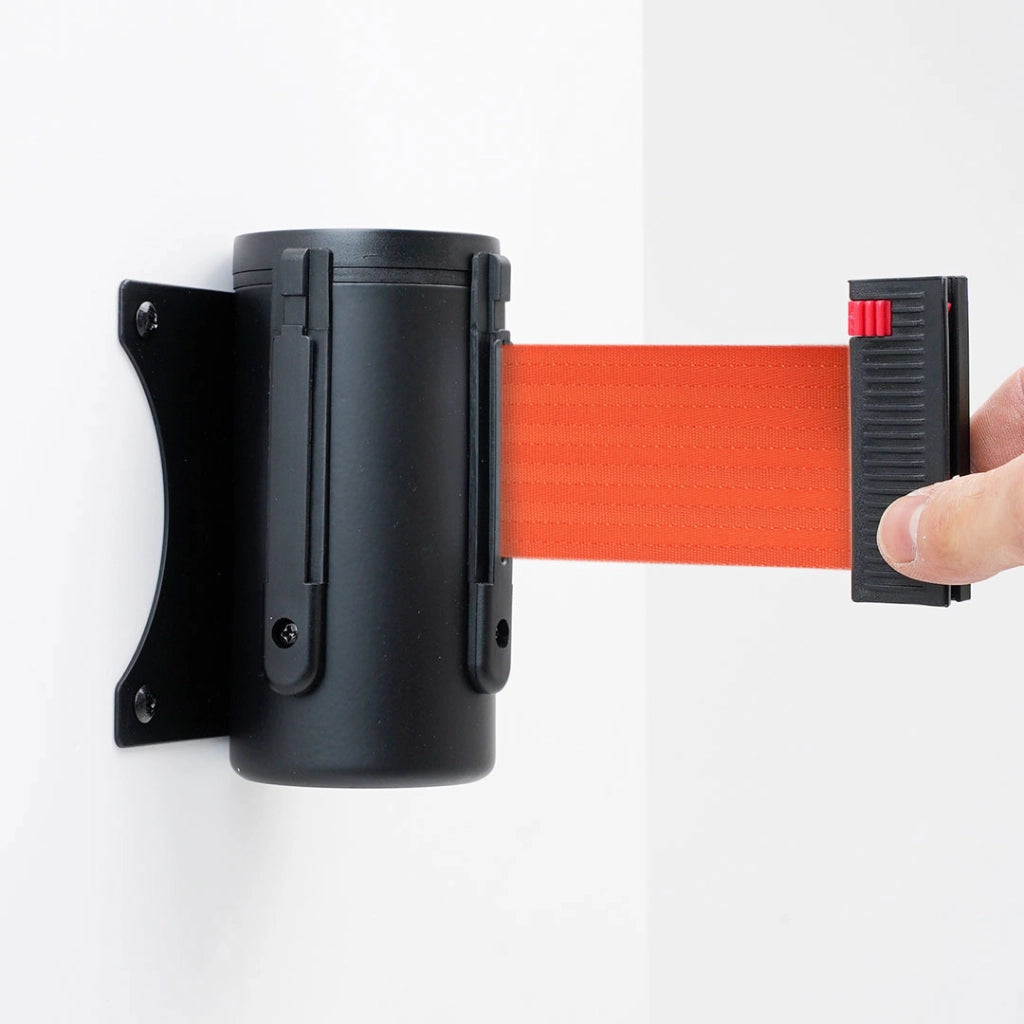 Tendinastro da Parete 3 m con Clip di Chiusura Nastro Arancio